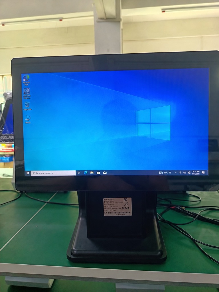 Black i3 dual-screen Windows POS terminal