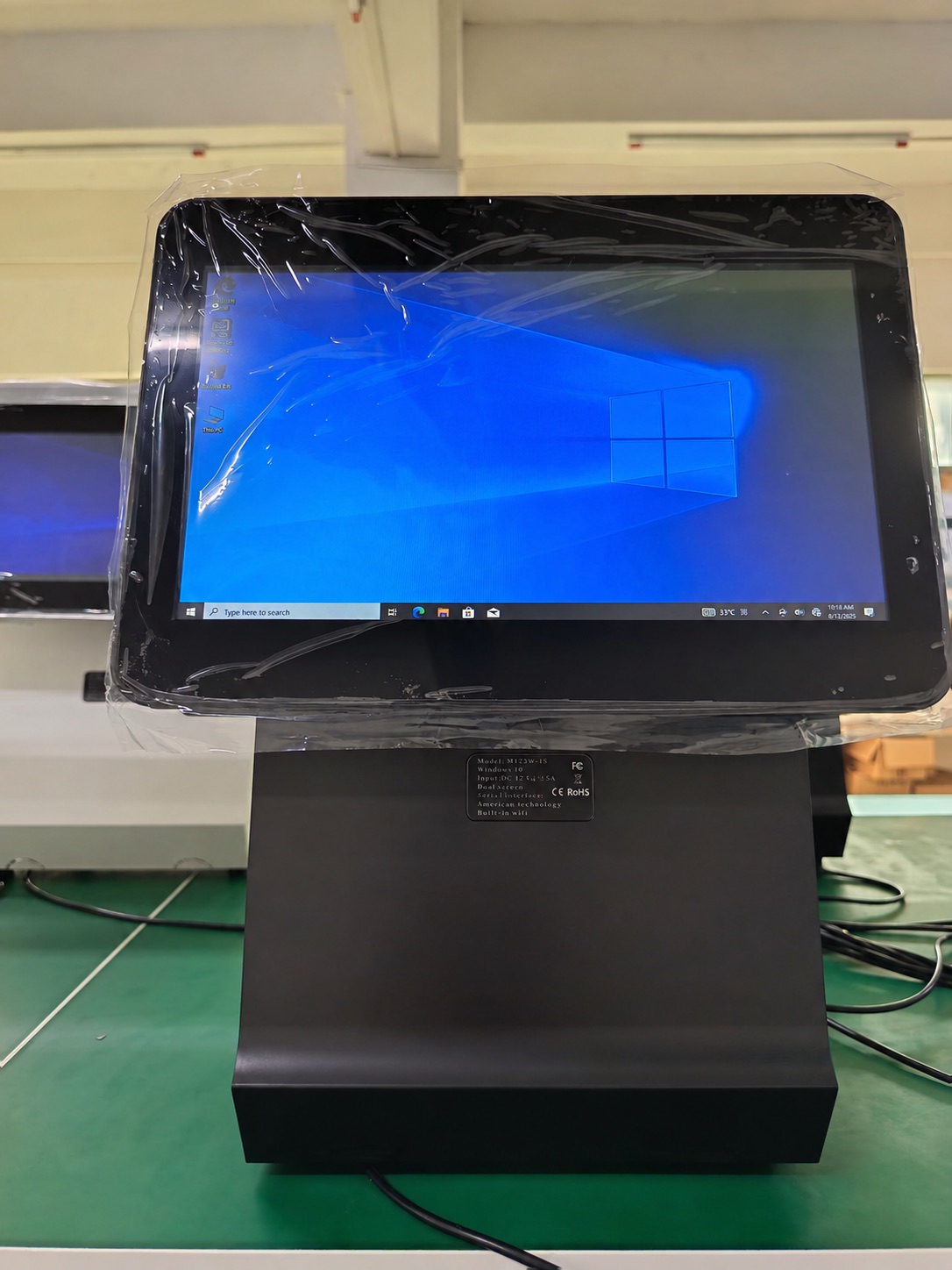 Black i5 dual-screen Windows POS terminal